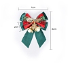 Polyester & Plastic Christmas Bowknot with Bells PW-WG04DED-03-1