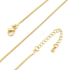 Brass Round Snake Chain Necklaces for Women NJEW-D302-15G-2