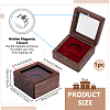 Wood Badge Packing Magnetic Boxes with Acrylic Visible Window Lid CON-WH0095-239A-02-2