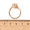 Brass Micro Pave Clear Cubic Zirconia Finger Rings for Women RJEW-R015-01G-5