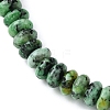 Natural African Turquoise(Jasper) Flat Round Beaded Stretch Bracelets for Women BJEW-JB09717-08-3