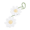 DELORIGIN 2Pcs Handmade Crochet Wool Yarn Lily of the Valley Car Hanging Decoration AJEW-DR0001-46-1