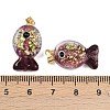 Handmade Dichroic Foil Lampwork Pendants DICH-G001-01G-10-3