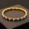 Brass & Clear Cubic Zirconia & Resin Evil Eye Tennis Bracelets for Women FS-WG6CA97-15-1