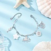Ocean Theme 304 Stainless Steel Charm Bracelets BJEW-JB12218-02-1