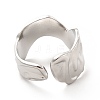 Non-Tarnish 304 Stainless Steel Chevron Arrow Open Cuff Ring for Women RJEW-F131-15P-3