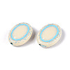 Painted Opaque Acrylic Beads OACR-T029-02I-2