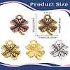 80Pcs 5 Colors Zinc Alloy Pendants FIND-LP0002-57-2