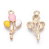 Light Gold Plated Alloy Pendants ENAM-T009-16A-1