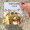 Alloy & Plastic Pearl Earring Sets WG17A46-09-1