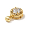 Brass Micro Pave Cubic Zirconia Pendants X-KK-B059-30G-3
