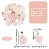 20Pcs Natural Rose Quartz Pendants G-BBC0001-50D-2