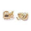 Brass Micro Pave Cubic Zirconia Pendants ZIRC-A019-04G-3