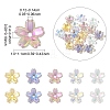 50Pcs Transparent Electroplate Glass Bead Caps EGLA-YW0007-17A-3