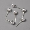 ABS Plastic Imitation Pearl Stud Earring Findings EJEW-TAC0019-02B-P-2