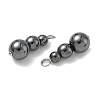 Synthetic Non-magnetic Hematite Round Beaded Pendants PALLOY-JF02867-05-2