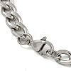 Non-Tarnish 304 Stainless Steel Curb Chain ID Bracelets for Women BJEW-U003-03P-3