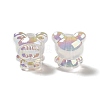 UV Plating Rainbow Iridescent Acrylic Beads LS-PACR-M002-01F-4