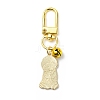 Enamel Dog Brass Bell Pendant Decorations HJEW-JM00810-3