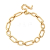 304 Stainless Steel Oval Link Chain Anklets AJEW-A057-12G-4