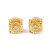 Brass Micro Pave Clear Cubic Zirconia Beads CU-CBA6A75-34G-1