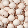 Round Unfinished Wood Beads WOOD-TA0001-07-LF-2