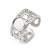 304 Stainless Steel Cuff Ring Components SA-CBA82C8-01A-P-1