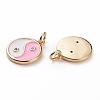 Brass Micro Pave Clear Cubic Zirconia Pendants KK-C100-16G-3