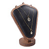 Bust Shaped Wooden Necklace Display Stands NDIS-WH0003-018E-1
