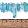 Spray Painted Electroplate Natural Quartz Crystal Points Beads Strands G-Q610-02D-4
