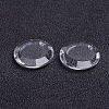 Flat Round Faceted K9 Glass Pendants EGLA-P026-J-02-2