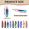 40Pcs 10 Colors Rack Plating Alloy Pendants FIND-UN0007-45-3