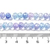 Transparent Crackle Glass Beads Strands X-CCG-L050-01B-08-4