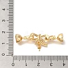 Brass Micro Pave Clear Cubic Zirconia Fold Over Clasps KK-K389-027G-3