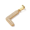304 Stainless Steel Micro Pave Clear Cubic Zirconia Pendants CU-CBA703A-05G-L-2