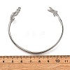 304 Stainless Steel Cuff Bangles for Women BJEW-C123-01A-P-5