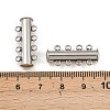 Non-Tarnish 4-Strands 304 Stainless Steel Slide Lock Clasps LS-STAS-H402-35P-01-4