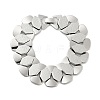 Non-Tarnish 304 Stainless Steel Rhombus Link Chain Bracelets for Women Men BJEW-Q343-02P-1