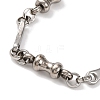 201 Stainless Steel Bone Link Chain Necklace NJEW-F222-22P-3