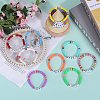 12Pcs 12 Style Polymer Clay Disc Heishi Surfer Stretch Bracelets Set BJEW-SW00117-4