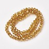 Electroplate Transparent Glass Beads Strands EGLA-A034-T2mm-T06-2