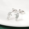 Brass Stud Earrings EJEW-R032-04P-3