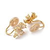 Brass Micro Pave Cubic Zirconia Ear Cuff Findings KK-F898-19B-G-2