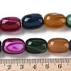 Natural Banded Agate/Striped Agate(Dyed & Heated) Beads Strands G-H324-01E-4