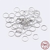 Rhodium Plated 925 Sterling Silver Saw Cut Open Jump Rings STER-F036-02P-0.5x3mm-4