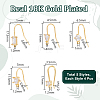 20Pcs 5 Style Brass Micro Pave Clear Cubic Zirconia Earrings Findings EJEW-UN0002-44-3