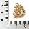 Alloy Enamel Rhinestone Glass Pendants X1-ENAM-U003-02G-04-3