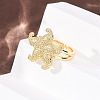 Ocean Brass Cuff Open Rings LS-RJEW-Z129-01G-03-3