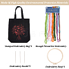 DIY Canvas Bag Flower Embroidery Kits DIY-WH0374-84A-3