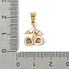 Brass Micro Pave Cubic Zirconia Pendants STAS-V013-05G-3